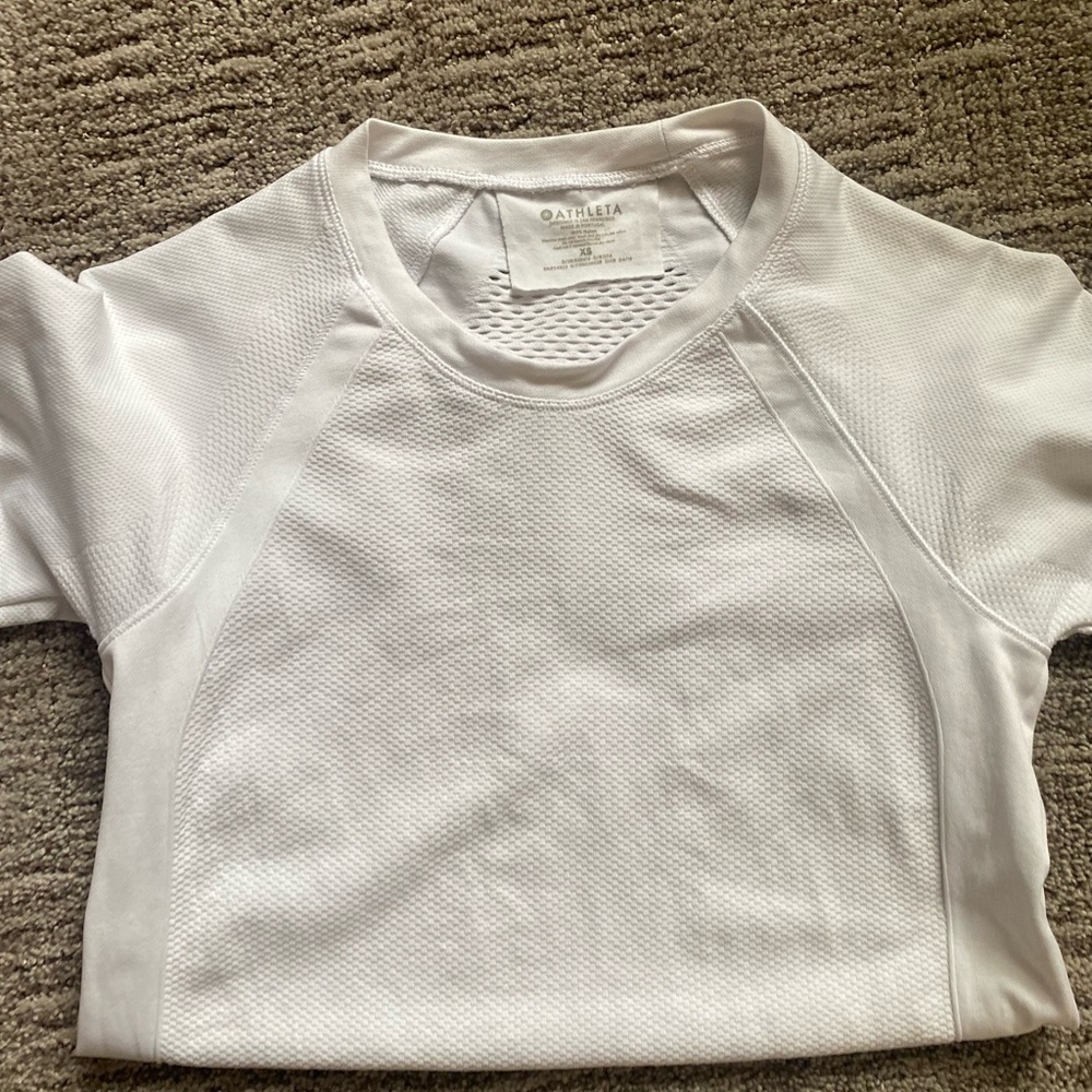 Athleta Trophy Seamless Long Sleeve Bright White Top